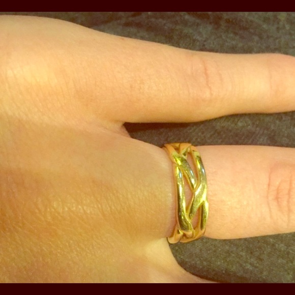 James Avery woven gold band